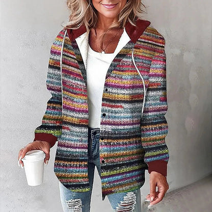 Elvanna™ | Casual Check Long-Sleeve Jacket