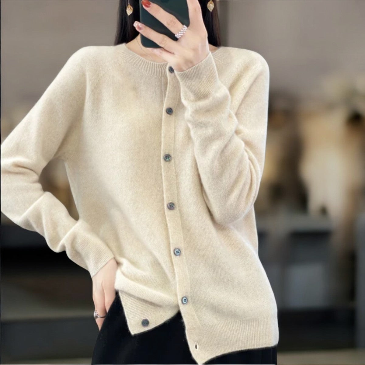 Lina | Hyggelig Uldcardigan