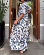 Brenda | Vestido Floral z Manga Corta