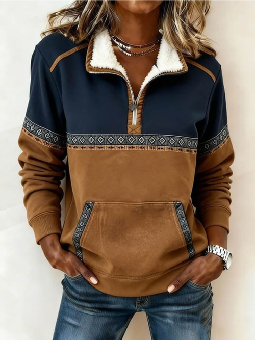 Beata™ | Przytulny sweter z zamkiem zasilającym