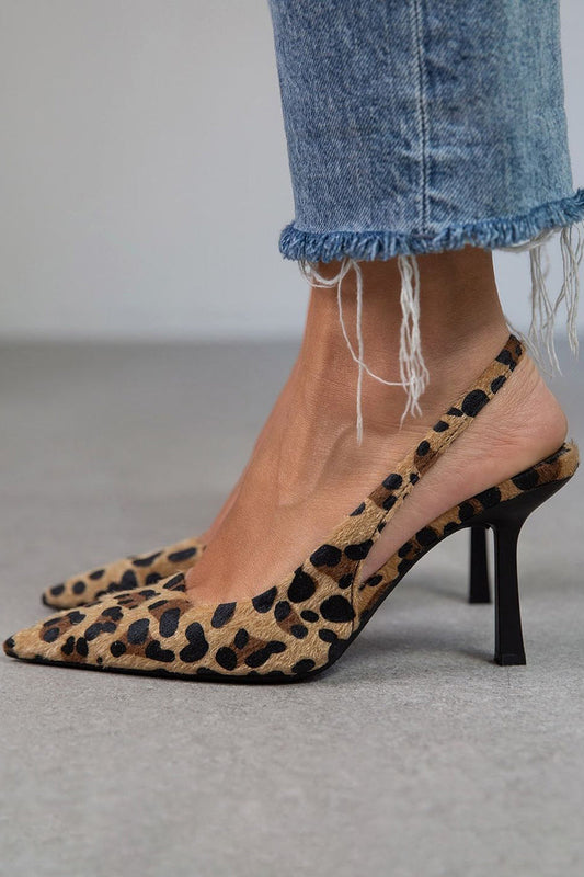 Ysleen™ | Tacones caqui con punta salvaje