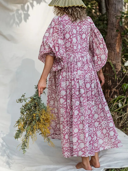 Hanne | Boheme Kjole med Blomsterprint
