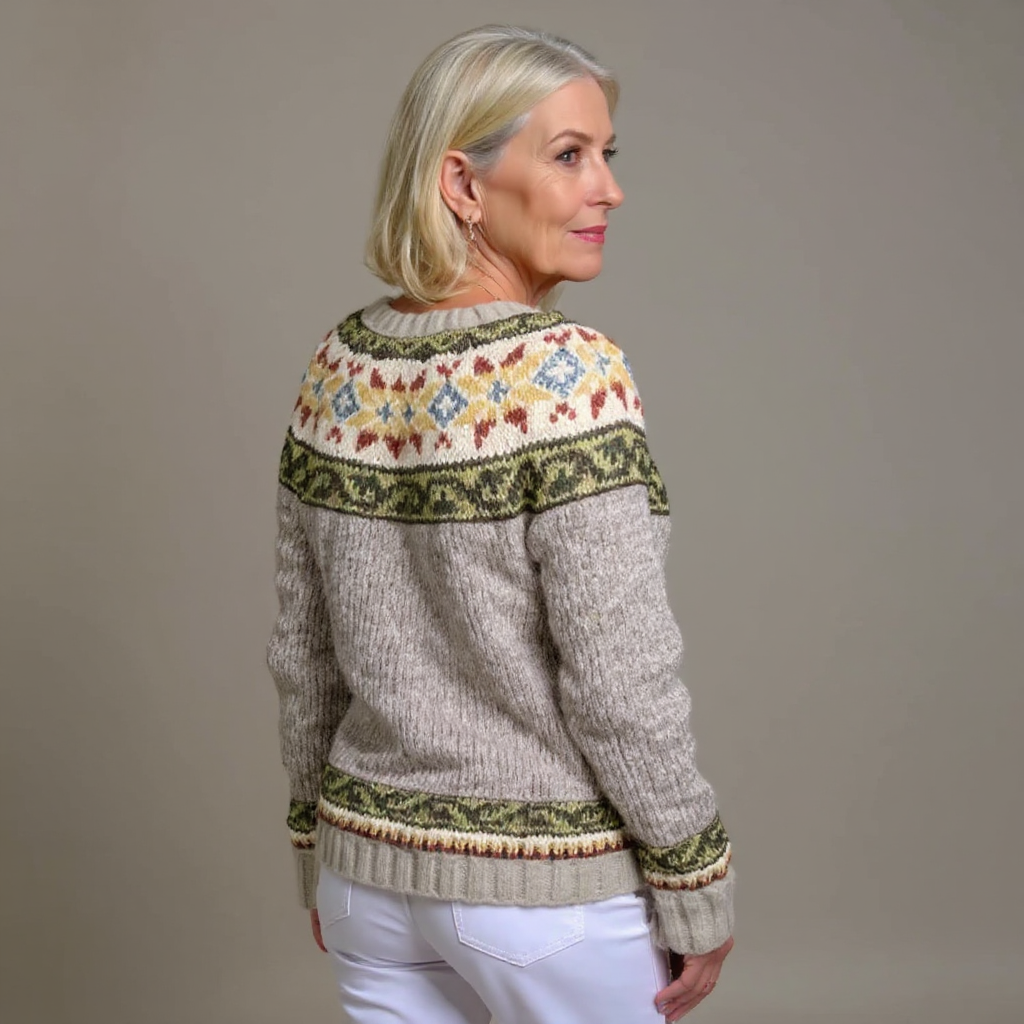 Jesień | Vintage Islandzki Sweter