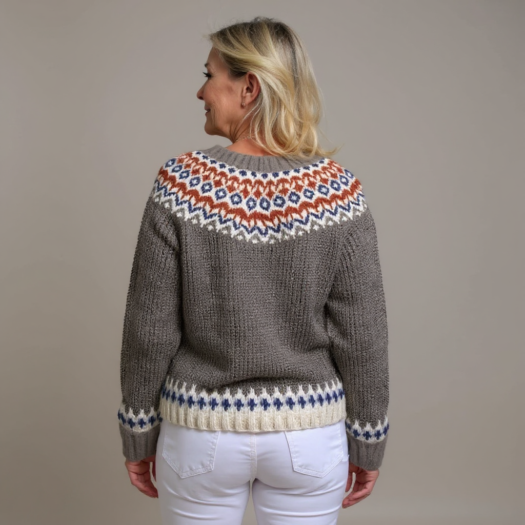 Gabriella | Vintage Islandzki Sweter z Wełny
