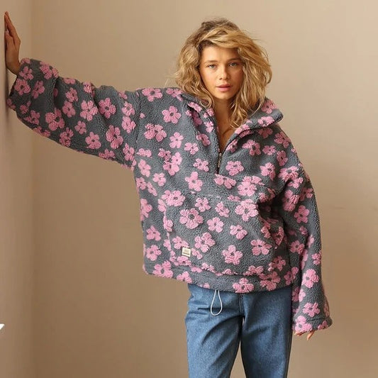 Lilya™ | Plush Floral Pullover
