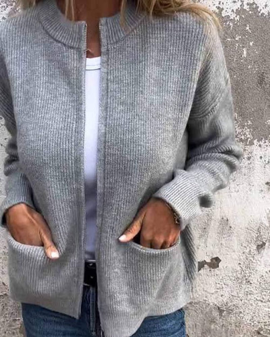 Sia™| Autumn Cardigan with Zipper