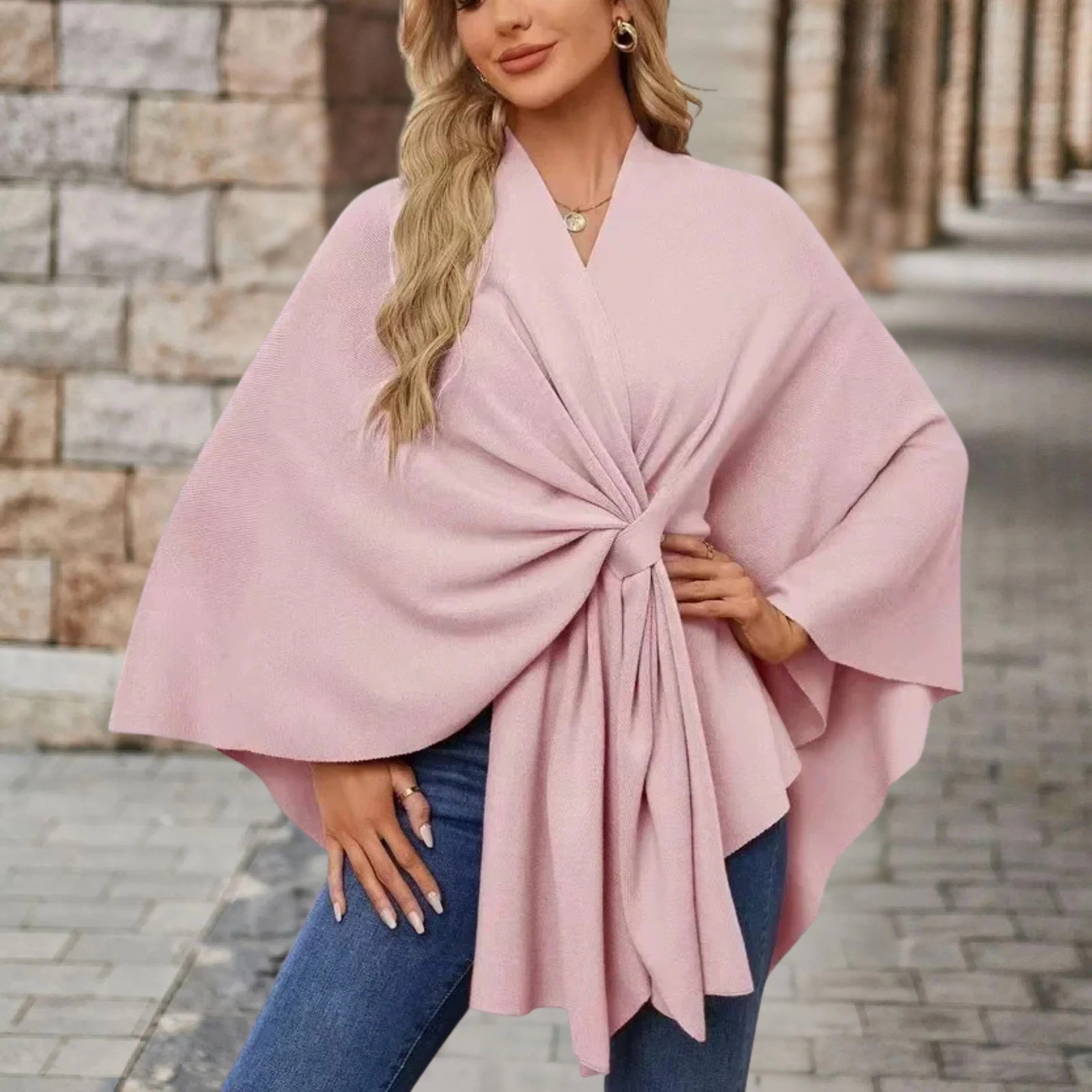 Zayna™| Draped Flowing Cape Top