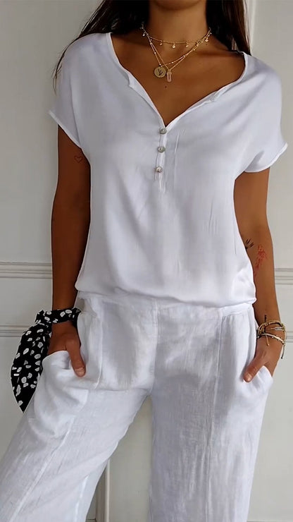 Malou | Elegant V-hals T-shirt