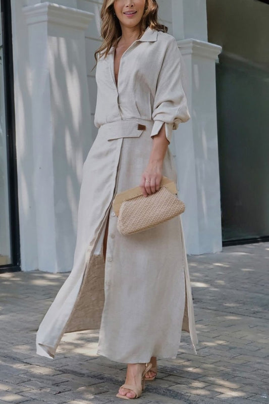 Tiana | Vestido maxi clásico con escote en V
