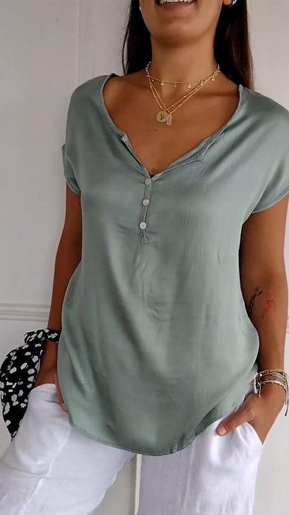 Malou | Elegant V-hals T-shirt