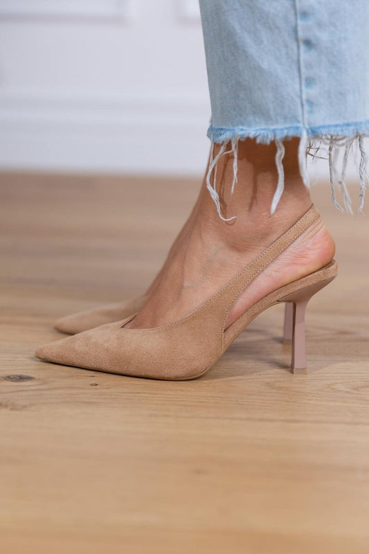 Evelina™ | Classic Nude Slingback Shoes
