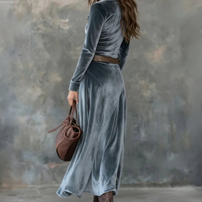 Monika™ | Nowoczesna lejąca sukienka maxi